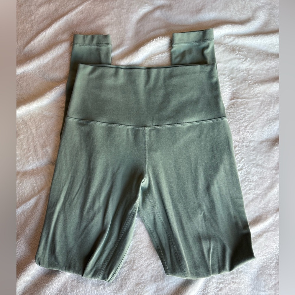lululemon athletica High-Waist Biker Shorts in Sage Green